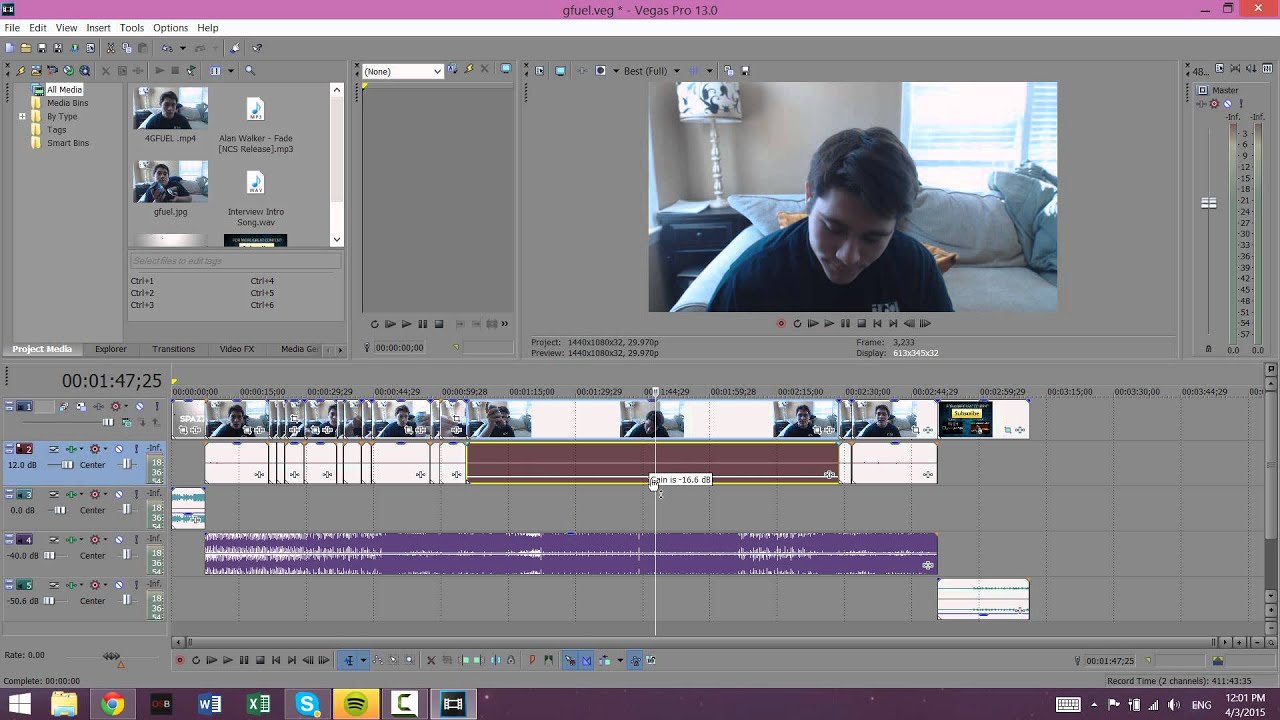 How to Easily Adjust Volume in Sony Vegas 13 (2015) YouTube