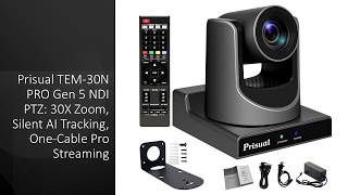 Prisual TEM-30N PRO Gen 5 NDI PTZ: 30X Zoom, Silent AI Tracking, One-Cable Pro Streaming