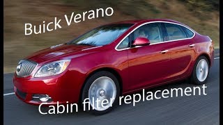 How To Replace A 2015 Buick Verano Cabin Air Filter