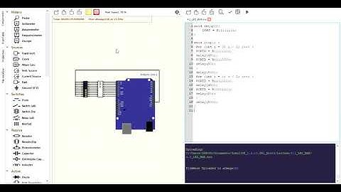 Simulasi ArduinoUno dengan SimulIDE 4.2 LED BAR