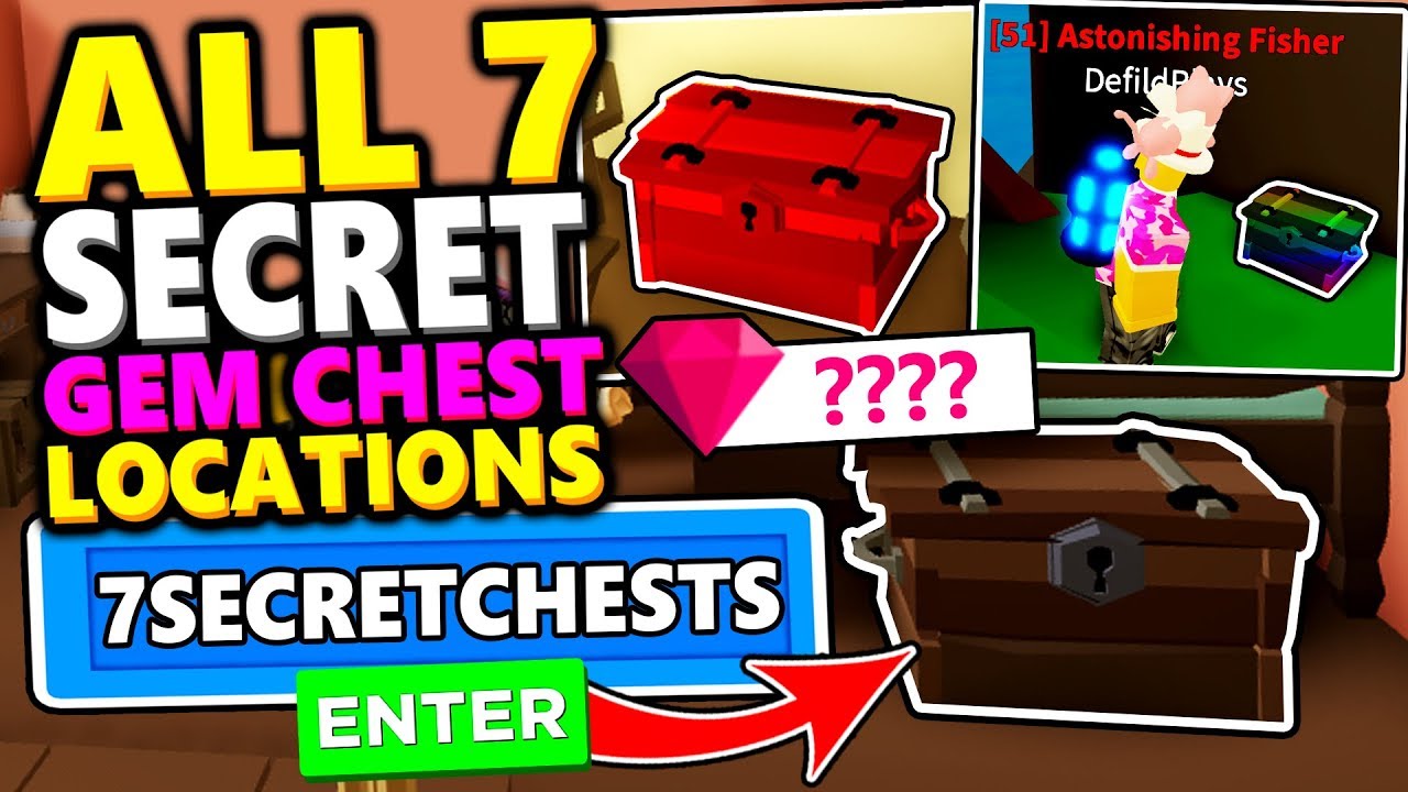 All 7 Secret Gem And Coin Chest Locations In Fishing Simulator Free Gems Roblox Youtube - fishing empire simulator roblox wiki roblox robux hack no