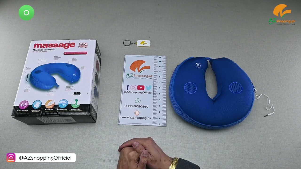 Neck Massage UShaped Pillow Microbead Vibrating With Music Mp3 & Builtin Speakers YouTube