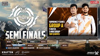 Velocity X Supremacy Series | Group A Semi Final | PUBG MOBILE LIVE