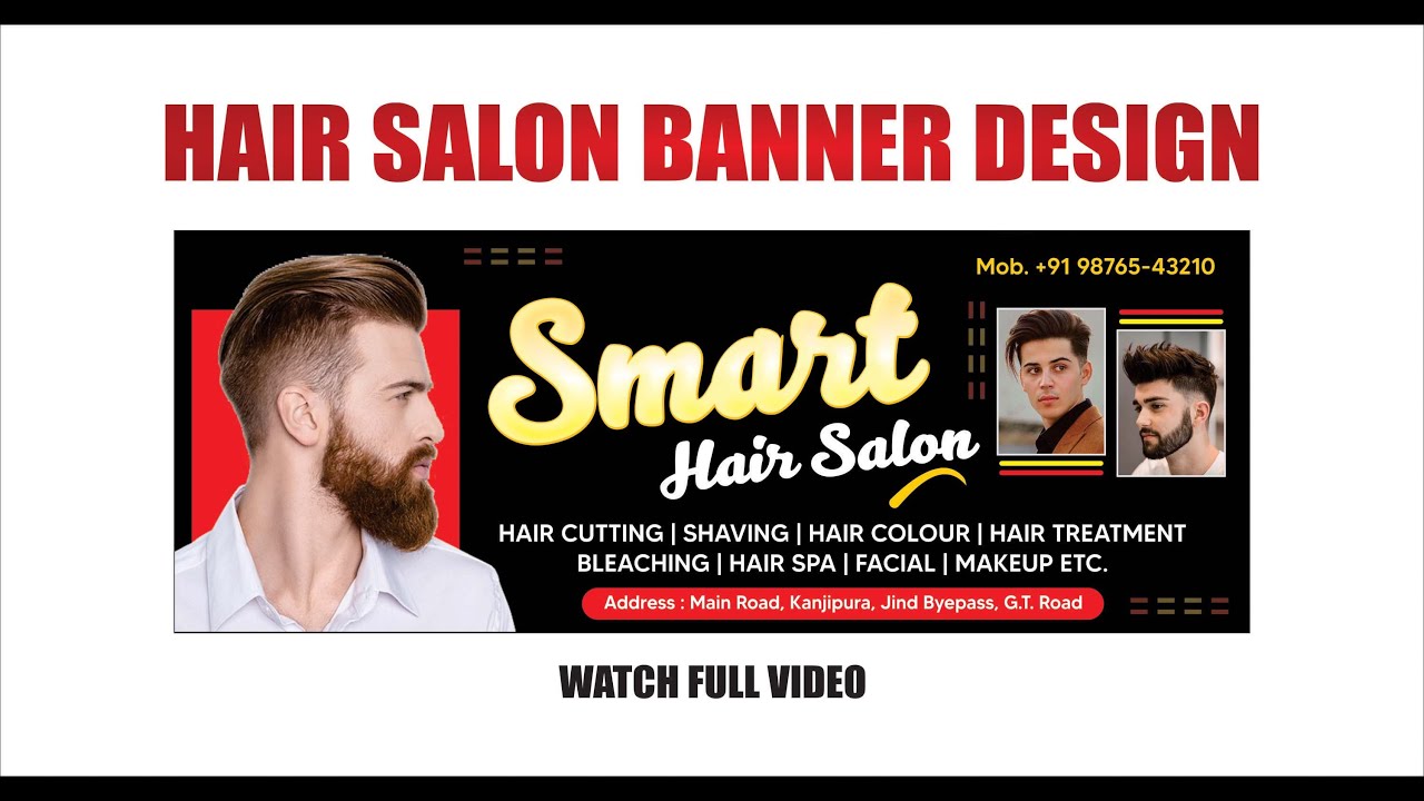 Mens Salon Banner Design  Design Guruji