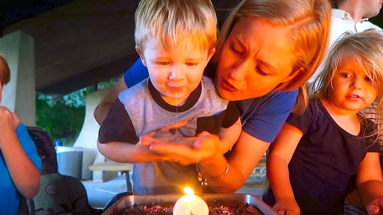 BABY SPITS TRYING TO BLOW OUT BIRTHDAY CANDLES! YouTube