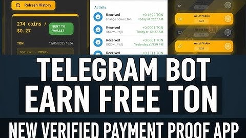 Watch Videos & Earn TON Crypto in Telegram | Real Withdrawal 🔥