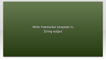 Write freemarker template to String output
