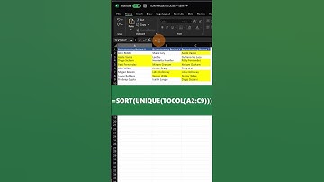 How to extract unique values in Excel #shorts