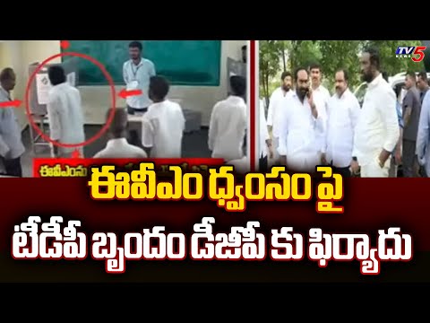 డీజీపీకి ఫిర్యాదు....TDP Leaders complains to DGP on EVM destruction | Macharla Incident | TV5 News - TV5NEWS