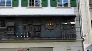 Lausanne, Place de la Palud - animated clock