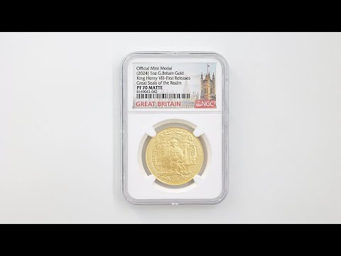 NGC-PF70 Matte ファーストリリース　2024 ヘンリー8世の大印章 NGC-PF70 Matte ファーストリリース 2024 ヘンリー8世の大印章