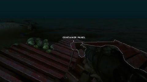 Stranded Deep Transporting 3 Cargo Containers.