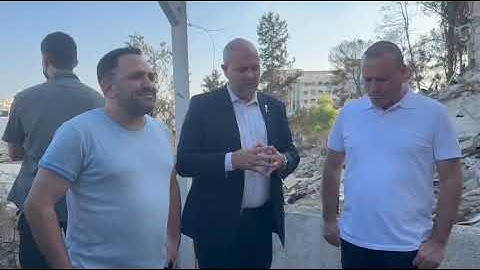 יו"ר הכנסת ביקר בזירת הטיל ברחובות: "מתן דיל – מודל ומופת לראשי רשויות" - רחובות . צלם אריק רוקח