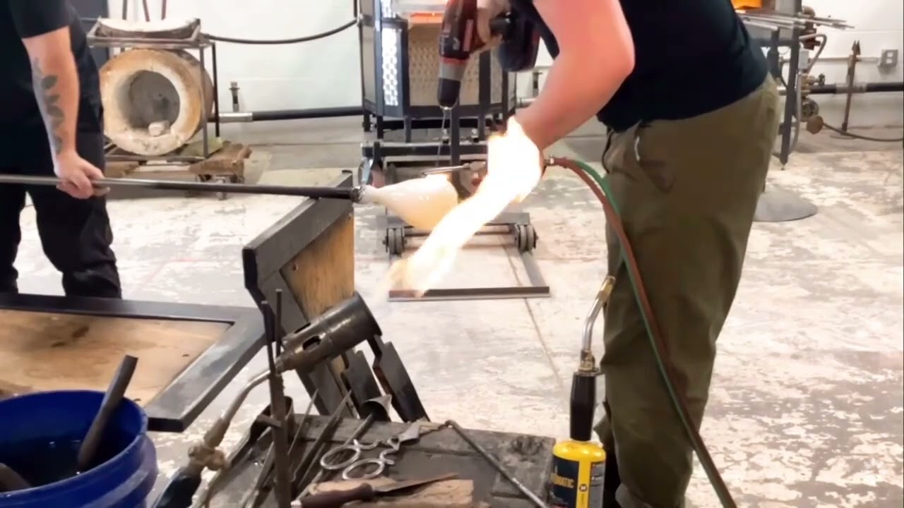 Making glass bunnies!