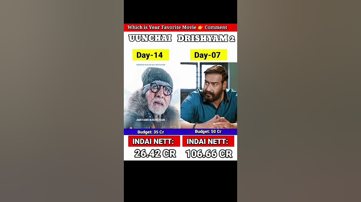 Uunchal VS Drishyam 2||Amitabh Bachchan VS Ajay Devgan movie comparison box office collection