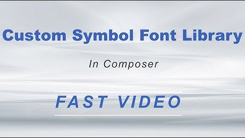 Custom Symbol Font Library  Fast Video