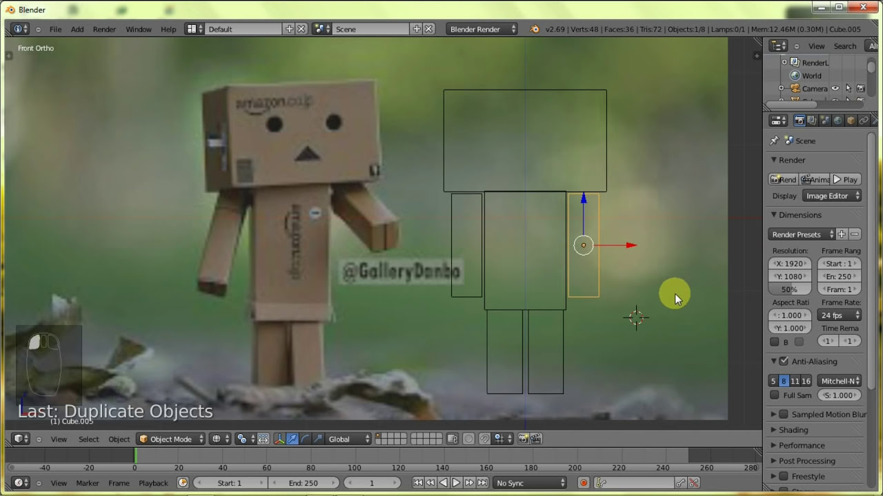 Blender Untuk Pemula - Belajar Cara Membuat Karakter Danbo HD - YouTube