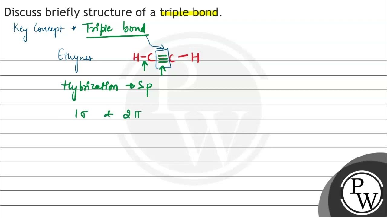 Discuss briefly structure of a triple bond. YouTube
