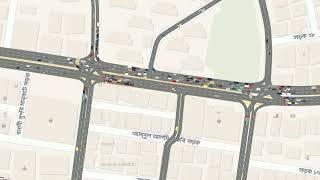 Traffic Simulation and Signal Optimization of Banani 23 and 27 no Intersections | Abdullah Al Asif