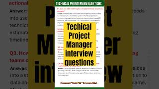 Top 10 Technical Project Manager Interview Questions — With Strong Sample Answers