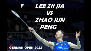 YONEX GAINWARD German Open 2022 | QF | Lee Zii Jia VS Zhao Jun Peng