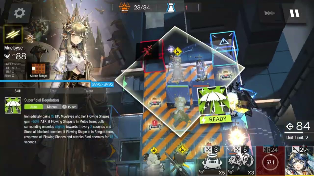 Rosmontis is weak to Mumu water blast - Rhine Lab only VEC-C - Vector Breakthrough #1 - Arknights