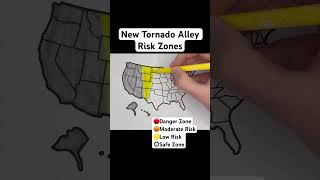 New Tornado Alley Risk Zones #usa #unitedstates #map #geography #states New Tornado Alley Risk Zones #usa #unitedstates #map #geography #states