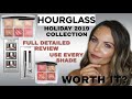 NEW HOURGLASS HOLIDAY 2019 COLLECTION | DETAILED REVIEW | TRY ON EVERY SHADE