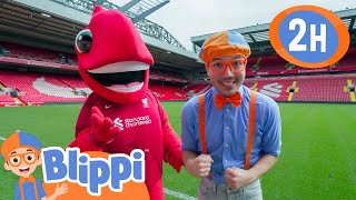 Blippi's Big Mascot Fun With Liverpool Fc | Blippi | Kids Cartoons & Nursery Rhymes | Moonbug Kids