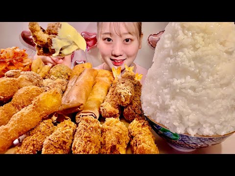 ASMR 色んな揚げ物を食べ比べ【日本語字幕】【咀嚼音/ Mukbang/ Eating Sounds】