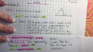 Chapter 2.7 Two-Column Proof to a Paragraph Proof Ex. 3 (Part 1)