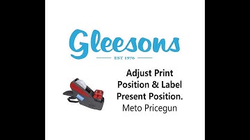 Adjust Print Position & Label Position - Meto Price Gun. Silver Screw Adjustment