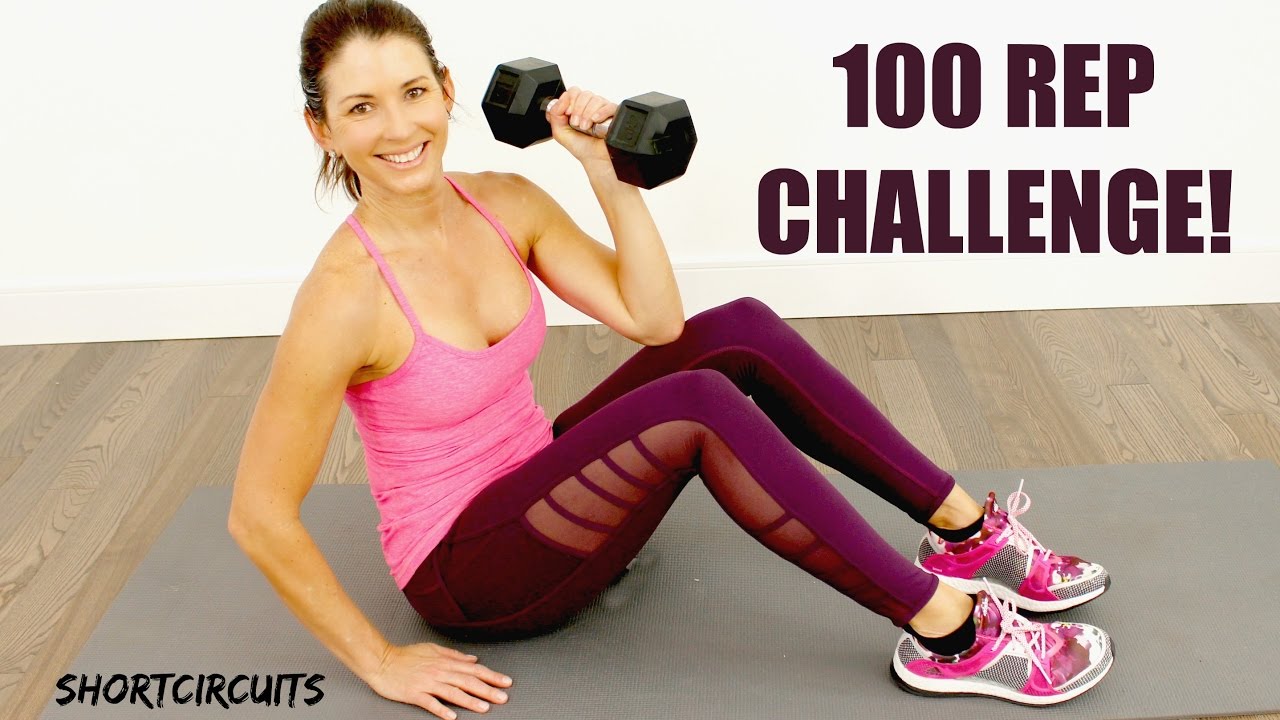 100 REPS WORKOUT CHALLENGE - GET SWEATY, GET STRONG! - YouTube