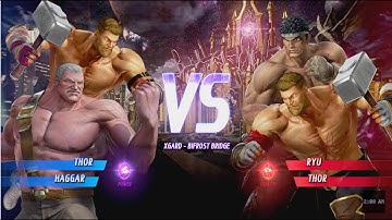 Thor and Haggar vs RYU and Thor - MARVEL VS. CAPCOM: INFINITE