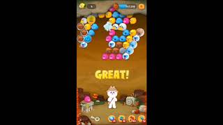 LINE バブル2　STAGE 1114　銀コニー　アイテムあり　×1.5　Silver Cony　LINE BUBBLE 2