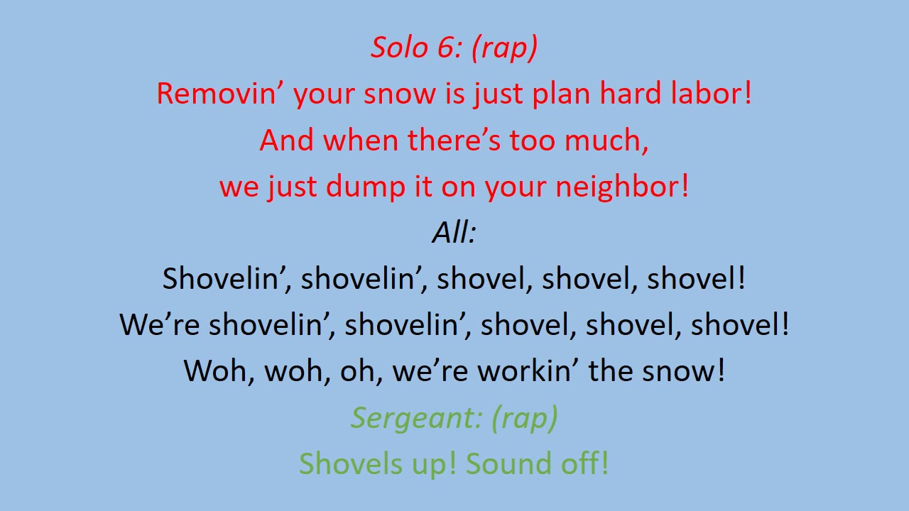 Watch Shoveling Lyric Video on YouTube Watch Shoveling Lyric Video on YouTube