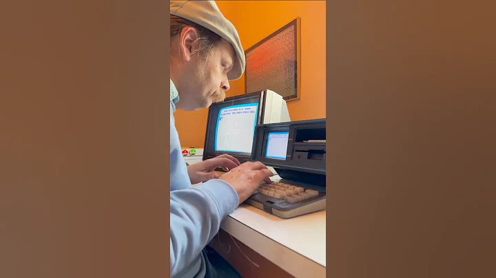 Commodore SX-64 BASIC “wave” 10 PRINT program loop #retrocomputing #80s #programming #coding