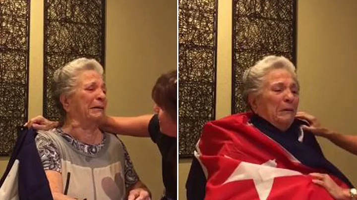 85-Year-Old Cuban Grandma Sheds Tears of Joy After...