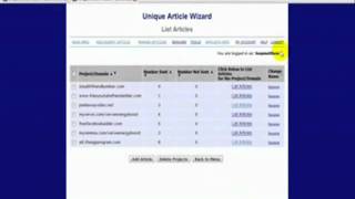 Article Marketing-Unique Article Wizard Submit Your Articles to thousands of Websites.wmv