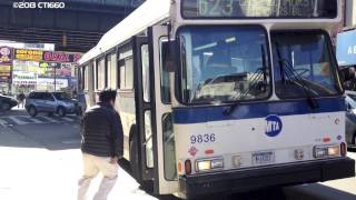 MTA Bus: Orion V CNG #9836 on the Q23 @ 103rd St/Roosevelt Av!