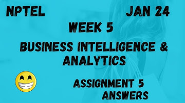 Business Intelligence & Analytics | Assignment 5 | NPTEL 2024