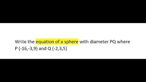 Equation of a sphere given diameter points - Calculus 3