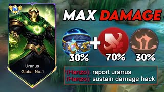 WHEN GLOBAL URANUS ABUSE THIS NEW SUSTAIN DAMAGE EMBLEM AND BUILD IN SOLO RANKED GAME!!! (pleas try) screenshot 2