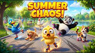 Summer Vacation Roller Skating Disaster Funny Pixar Animal Family Adventure