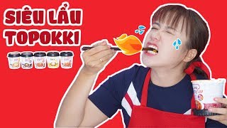 THỬ THÁCH LẨU TRỘN YOPOKKI 5 HƯƠNG VỊ | TOPOKKI SIÊU CAY!!
