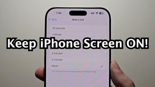 iPhone 16 How to Keep Screen On Longer (iOS 18)