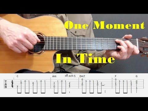 One Moment In Time - Whitney Houston - Fingerstyle guitar with tabs