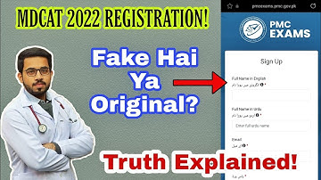 MDCAT 2022 Registration Link| FAKE ya ORIGINAL? @drhamzaashraf