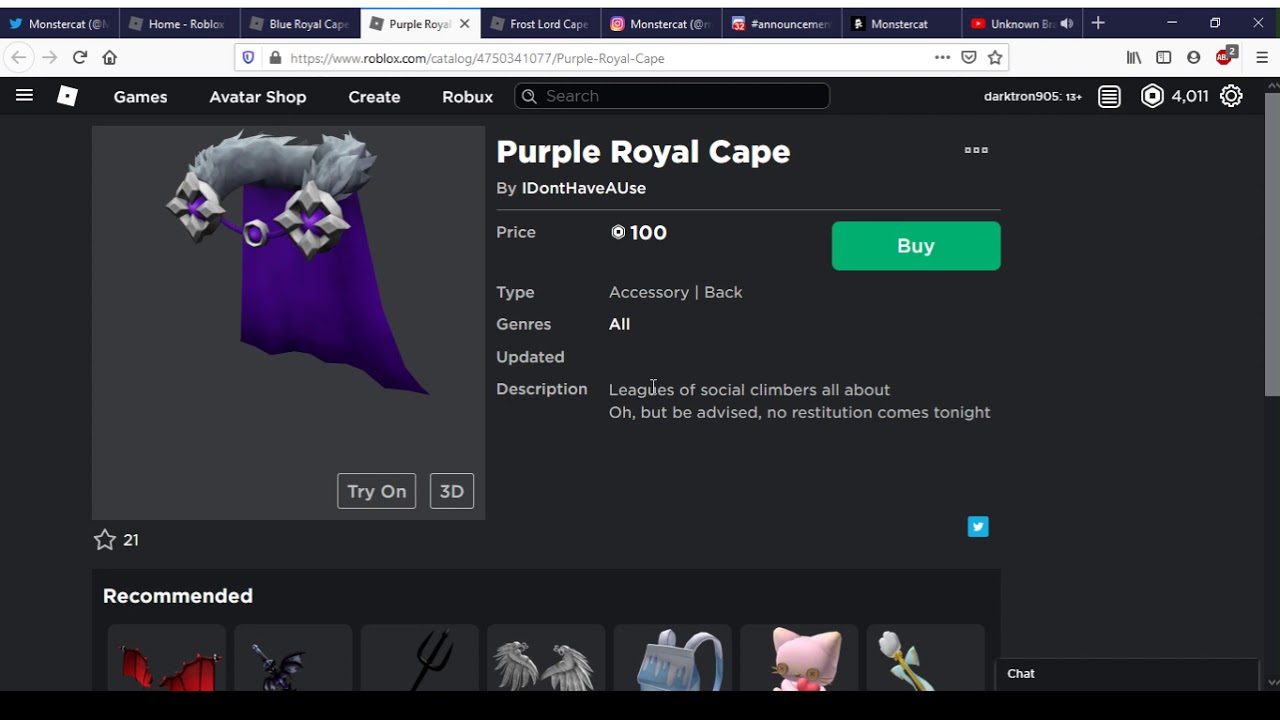 cape roblox id