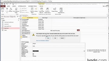 21 Access 2013 Establishing validation rules